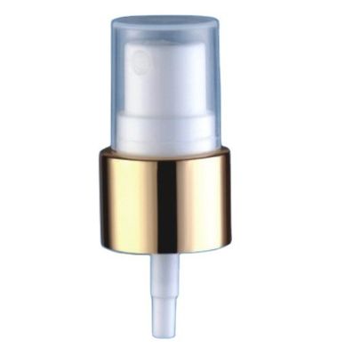 18/410 20/410 24/410 Bomba de spray cosmético dourada/prateada para frascos de plástico
