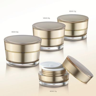 Bom preço. Frascos cosméticos vazios de acrílico feitos sob medida, diâmetro de 67/76mm, frasco cosmético para creme on-line