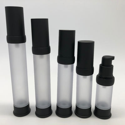 Bom preço. 15-35ml Botão de loção plástica sem ar de cor preta perfeito para soluções de cuidados com a pele on-line