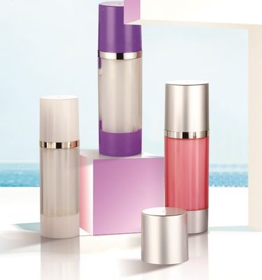 Bom preço. Frasco de creme de câmara dupla em formato redondo com capacidade de 15ml *2 / 25ml *2 e material acrílico para embalagem cosmética on-line