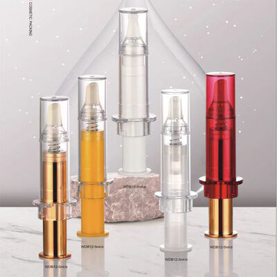 Bom preço 10ml Custom Color Leak Proof Airless Syringe Bottle for Eye Serum Face Cream Cosmetic Packaging on-line